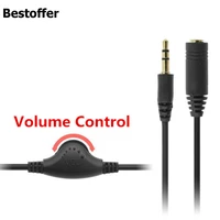 3meters dc3 5mm male to female stereo headphone audio volume control extension cord cable
