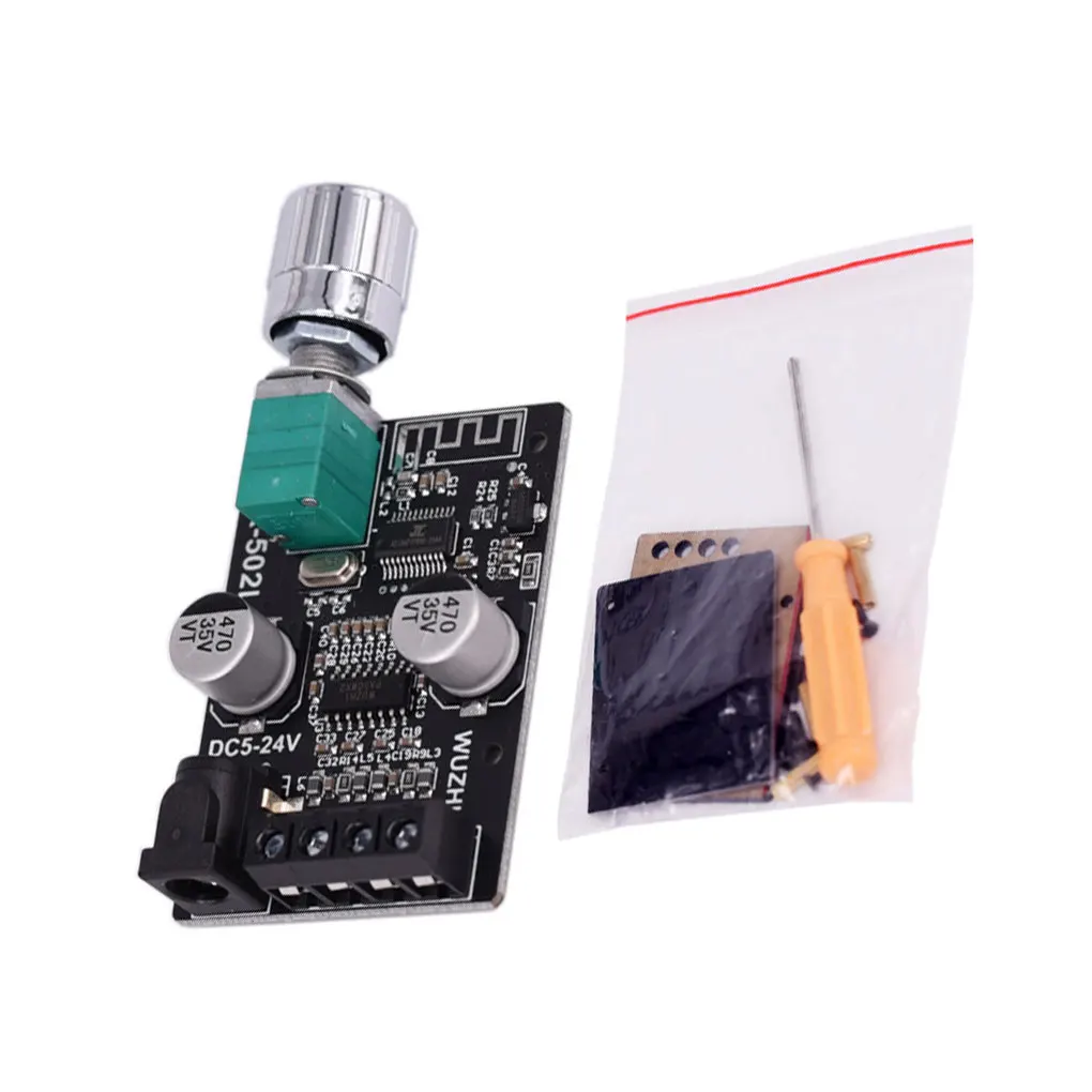 

MINI Bluetooth 5.0 Wireless Audio Digital Power amplifier Stereo board 50Wx2 Bluetooth Amp Amplificador ZK-502L