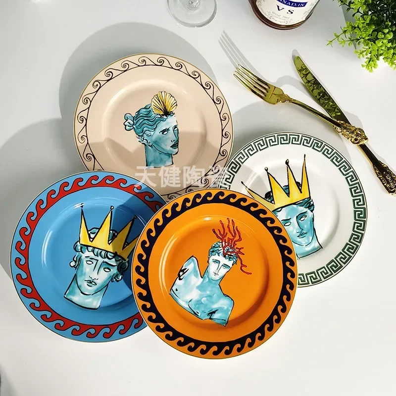 Seegott Reises erie westliche Küche Platte vier Teller) ischen Стиль стейк флак Ретро kreative Abendessen