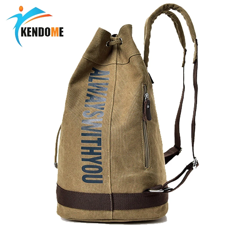 Hot Top Canvas Men's Sports Gym Bags Outdoor Basketball Backpack For Teenager Soccer Ball Pack Laptop Bag Training Fitness Bag