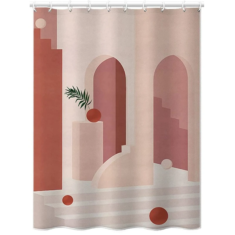 

Shower Curtain Abstract Pattern Shower Curtain Bohemia Morandi Bathroom Decoration Waterproof Fabric Shower Curtain