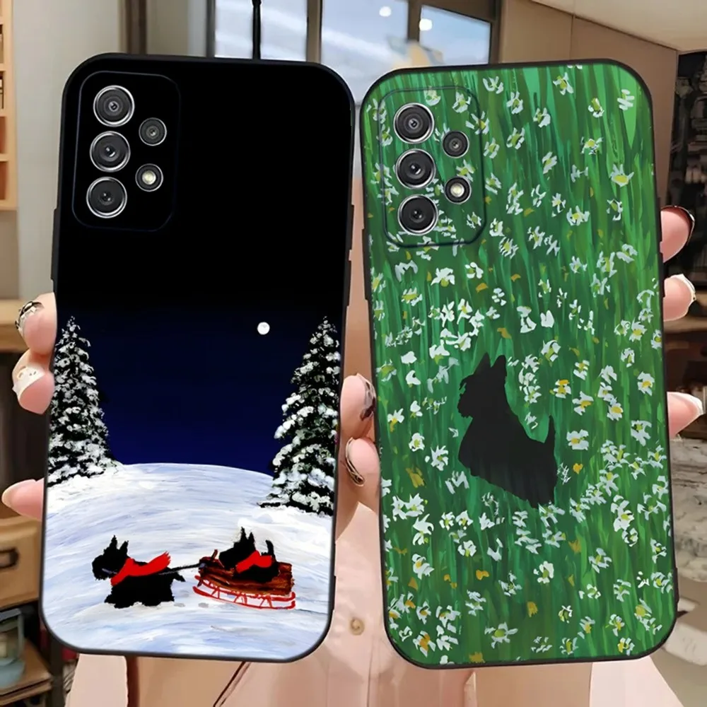 Cute Cairn Terrier Puppies Dog Phone Case For Samsung Galaxy A13 A21s A22 A31 A32 A52 A53 A71 A80 A91 Soft Black Cover