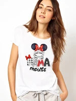 mama mouse funny t shirt disney mickey design harajuku fashion women clothes 2022 new family t shirt short sleeve home casual