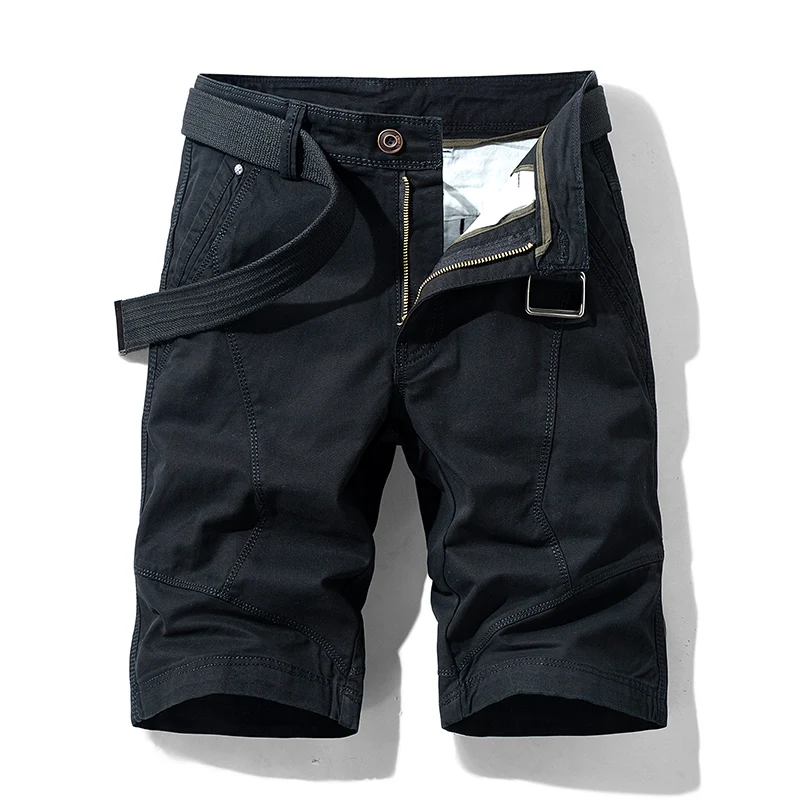 cargo shorts men cool solid color summer hot sale cotton casual men short pants brand clothing comfortable camo men cargo shorts free global shipping