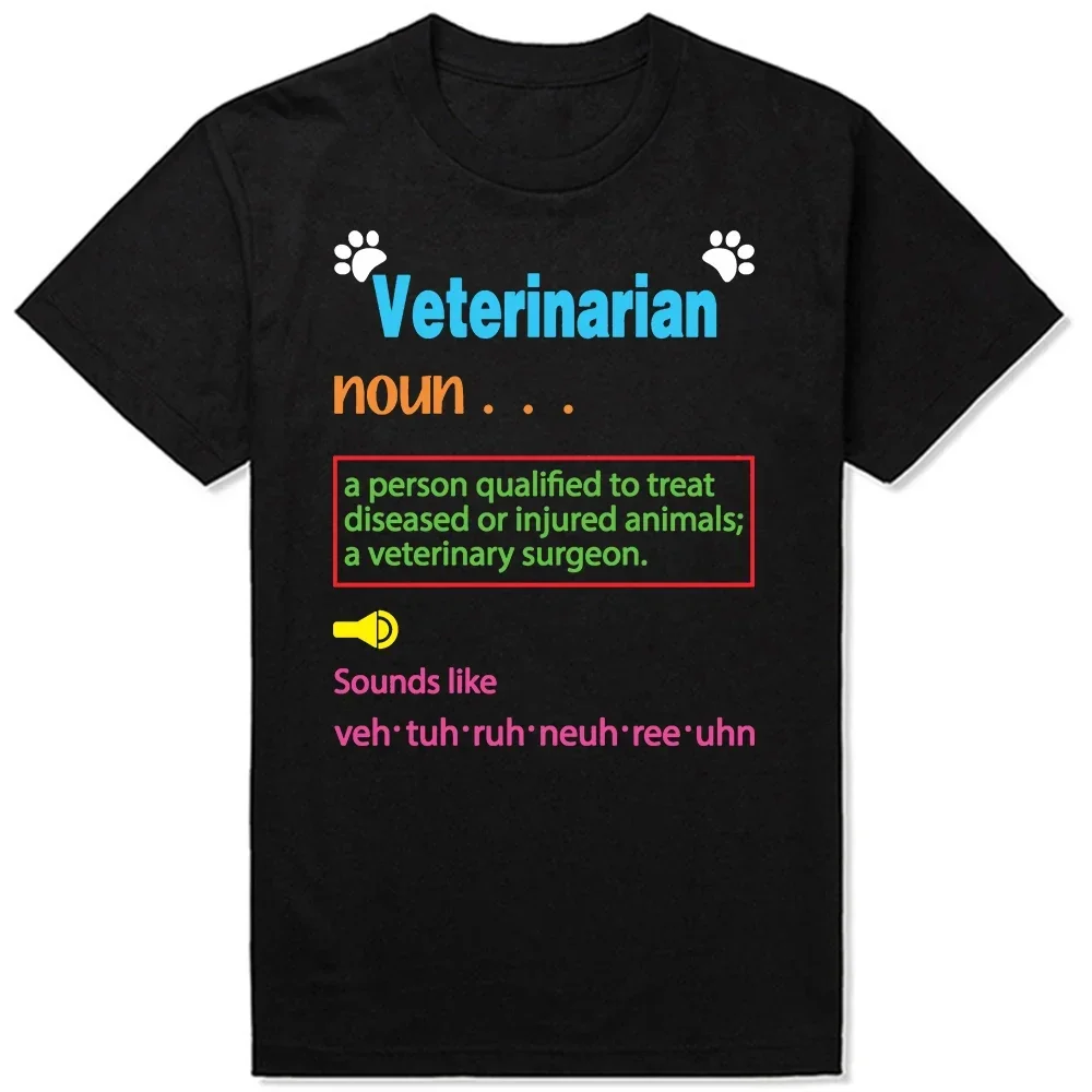 Футболка Летняя хлопковая ветеринарная с коротким рукавом и принтом лап