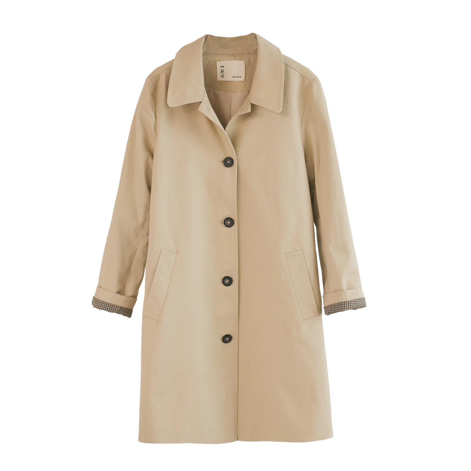 Бывший медленный повседневный темпераментный плащ женский средней длины