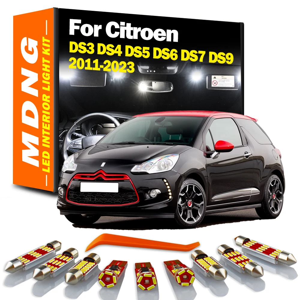 

MDNG Canbus Indoor Lamp For Citroen DS3 DS4 DS5 DS6 DS7 DS9 2011-2022 2023 Car Bulbs LED Interior Map Dome Light Kit No Error