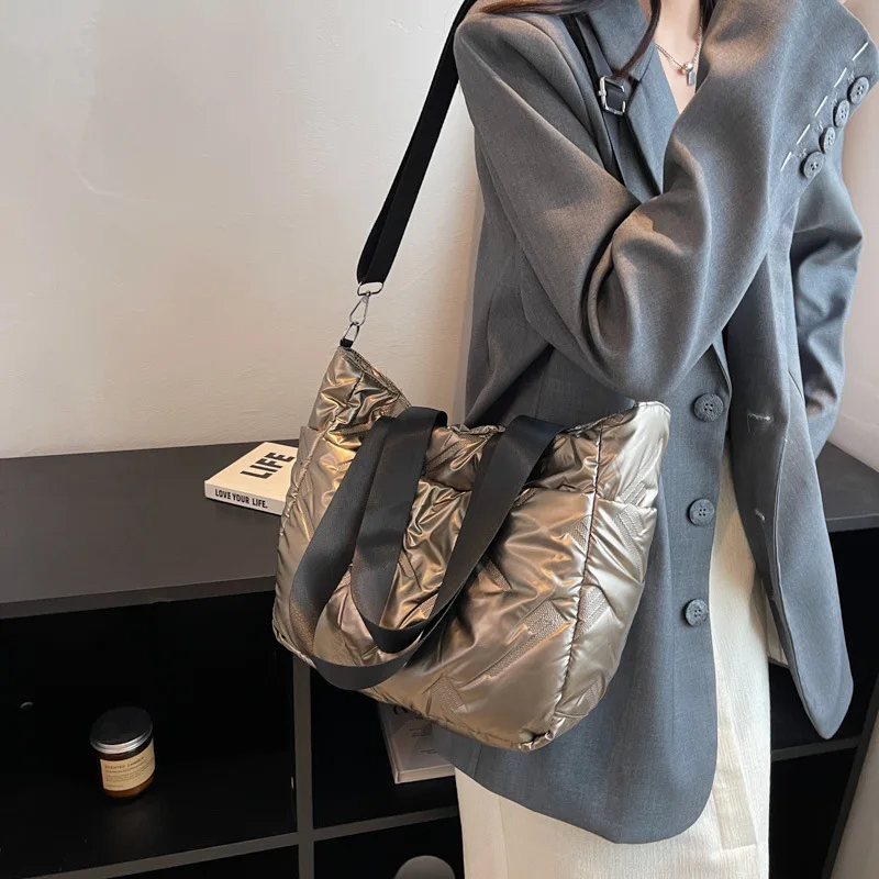 2023 New Fashion Women's Bag Space Cotton Shoulder Bags Large Capacity Casual Tote Bags High Quality Women Purse And Handbags