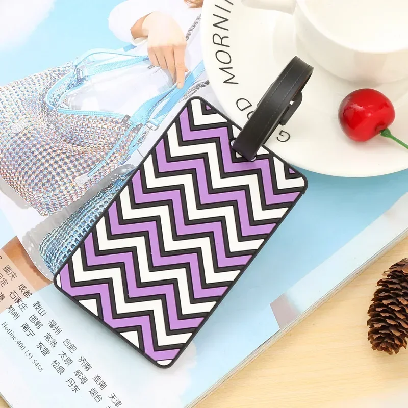 Геометрические бирки для багажа ПВХ наименование держатель адресной этикетки