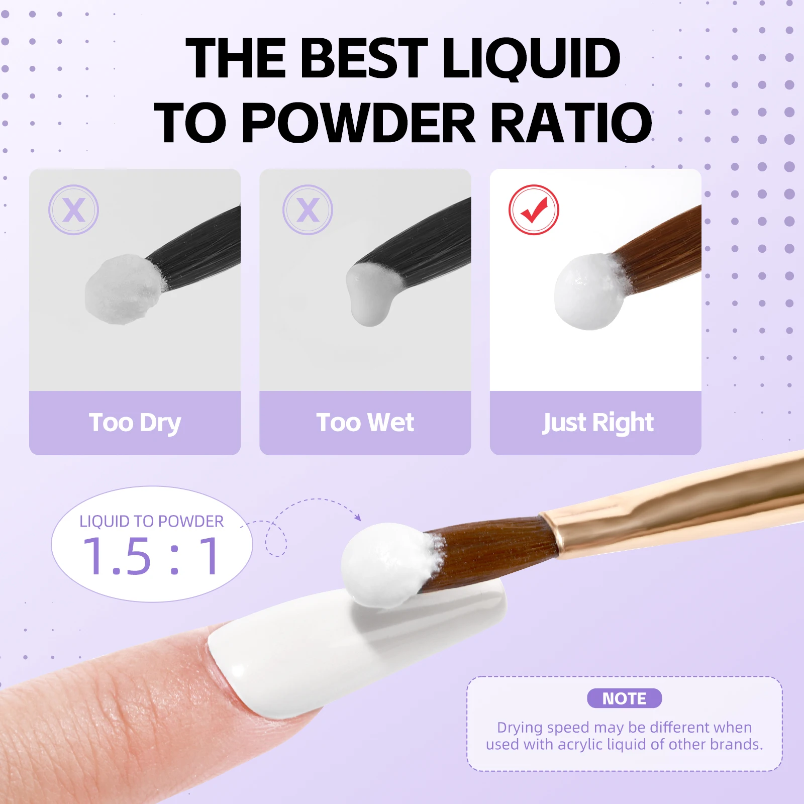 Набор акриловых порошков для наращивания ногтей COSCELIA