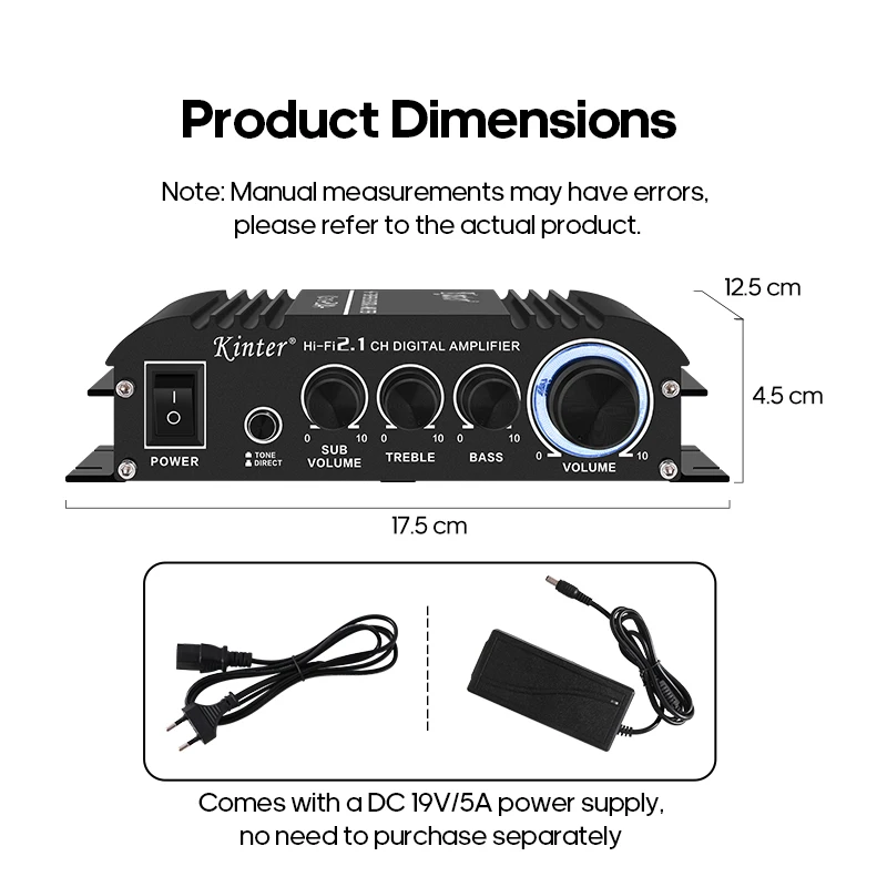 Профессиональный усилитель мощности аудиосигнала сабвуфера класса D цифровой RCA