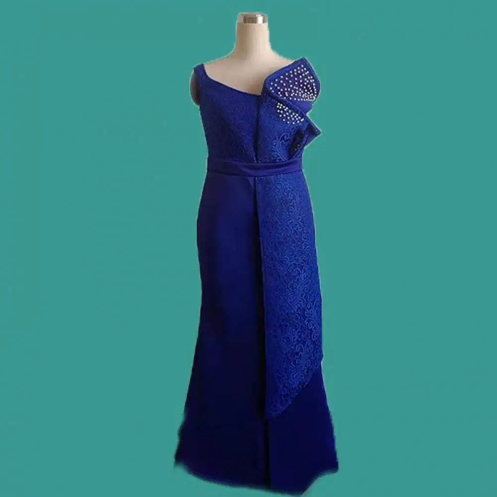 

Breathable Popular Women Off Shoulder Mermaid Maxi Dress Fishtail Hem Maxi Dress High-Waist for Banquet