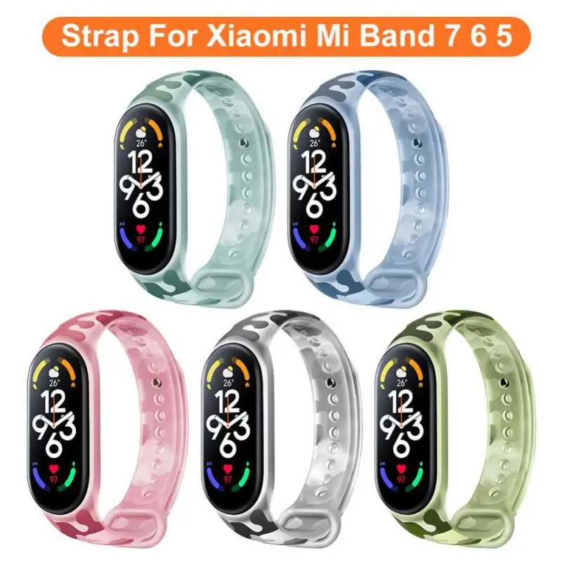 

Ремешок силиконовый для Xiaomi Mi Band 7 6 5, сменный силиконовый браслет для Mi Band 7 6 5