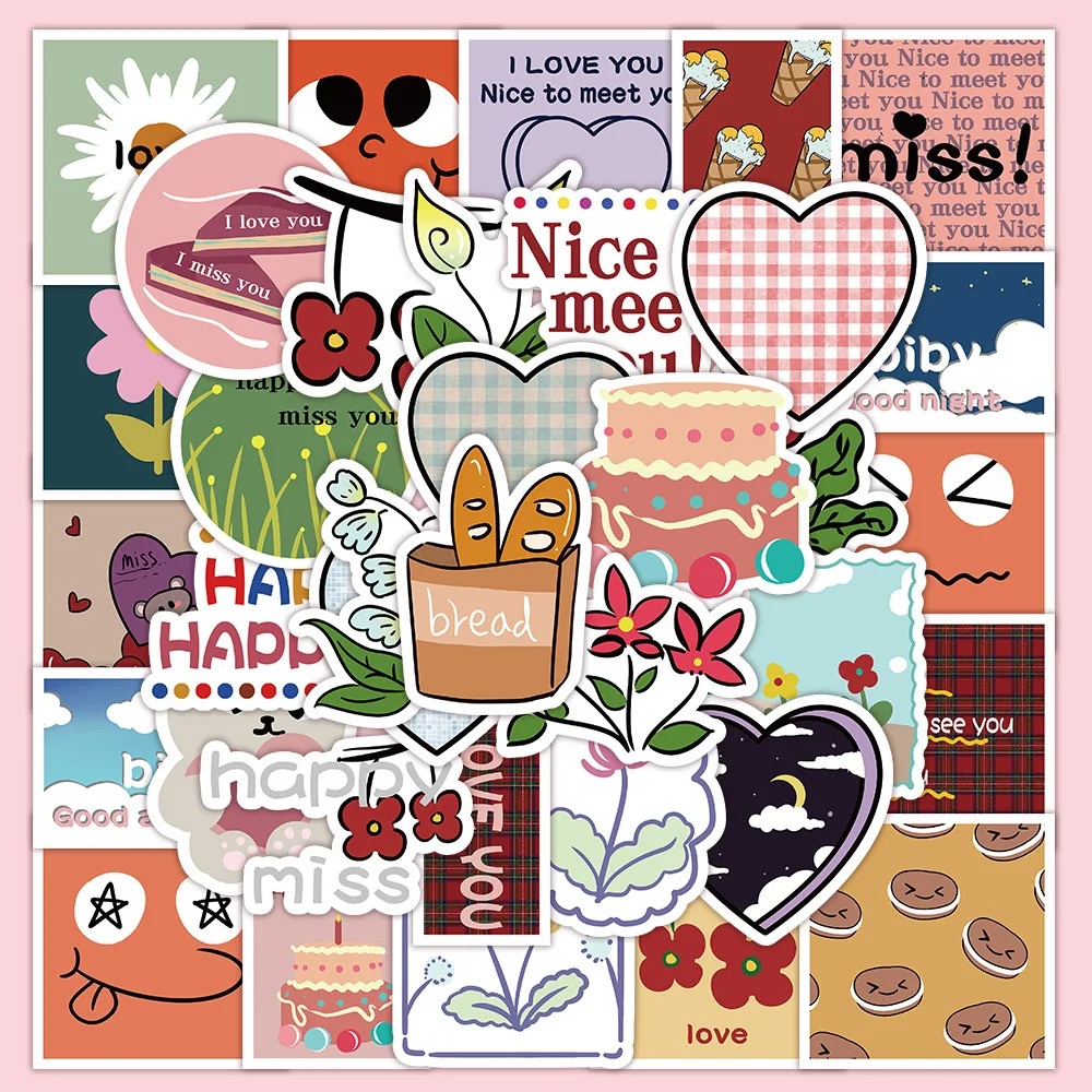 

10/30/60Pcs Cute Ins Style Funny Stickers Cartoon Decals DIY Laptop Suitcase Scrapbook Phone Fridge Cute Girl Gift Graffiti Toy