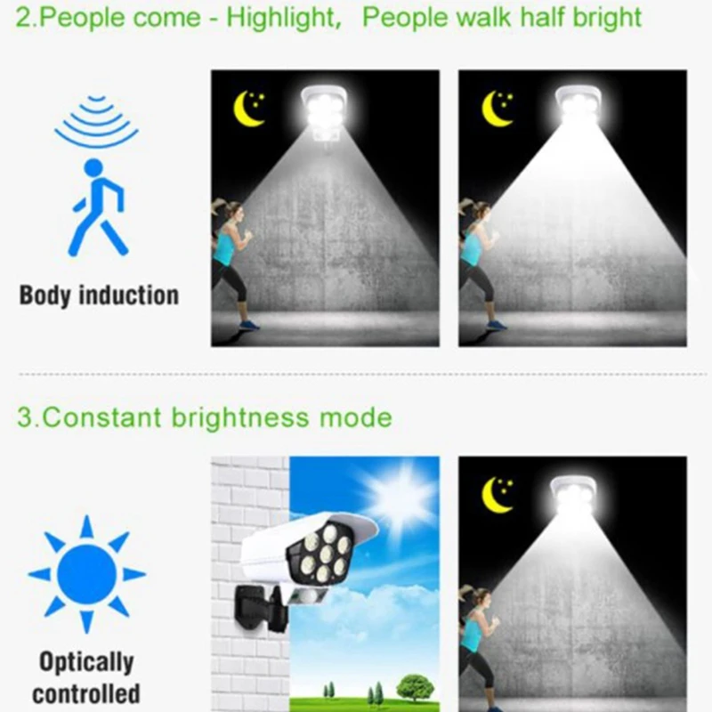 Promotion! Powerful Solar Lights Outdoor Motion Sensor Light With Simulation Infrared IP65 Flood Waterproof For Gar |