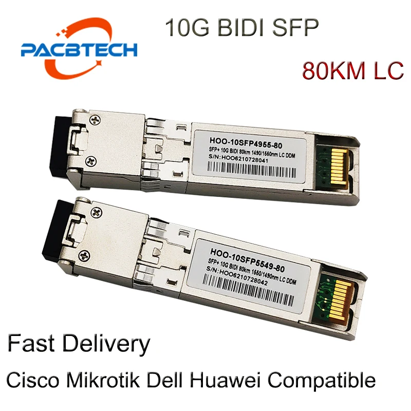 5 пар/Лот 10G SFP + сильная совместимость Mini GBIC 20km/40km/60km/80km WDM BIDI 1270 нм/1330 нм соединитель
