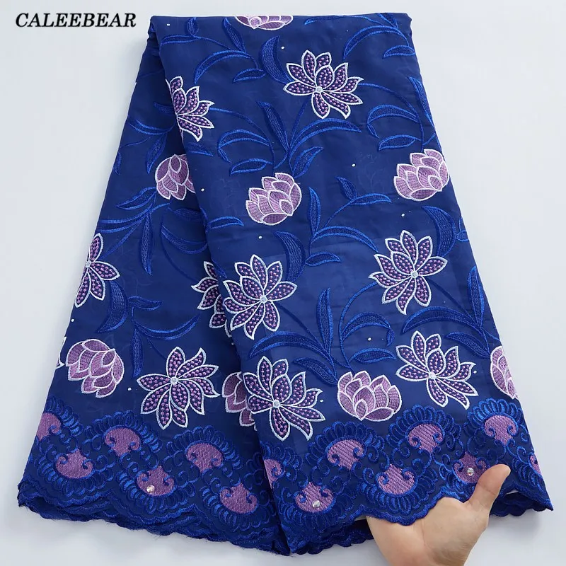 

New African Lace Fabric 2022 High Quality Swiss Voile Lace Fabric 5Yards Embroidery Nigerian Laces Fabrics For Party Dress S2835
