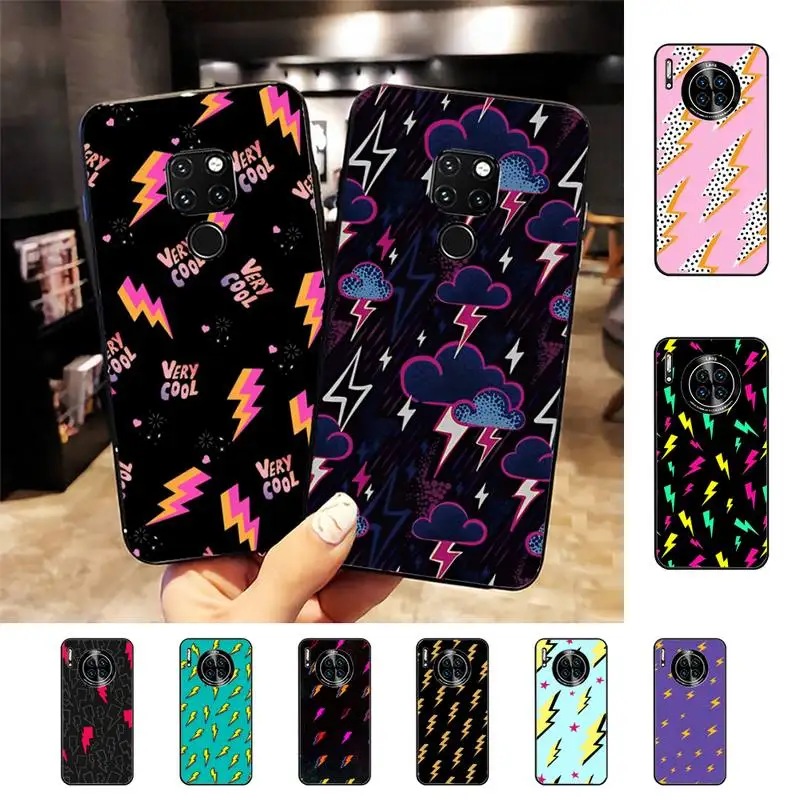 

Cartoon Cute lightning Phone Case For Huawei Mate 10 20 30 40 50 lite pro Nova 3 3i 5 6 SE 7 pro 7SE
