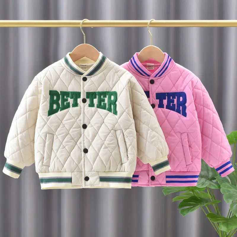 

Верхняя одежда для мальчиков, зимняя детская модная плотная бейсбольная форма, куртка для малышей, Детские теплые пальто, одежда, топы для малышей, наряды