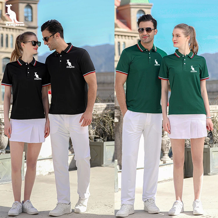 

DAISHU Kangaroo High Quality 100 Cotton Casual Uniform Plain Golf Blank T Shirt Womens Mens Polo Shirts Business Office Attire