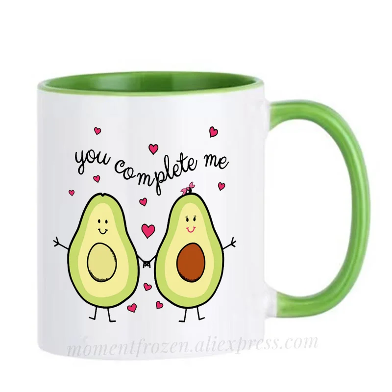 

Avacado Cups Valentines Gifts Couples Wife Husband Coffee Tea Mugen Boyfriend Girlfriend Lover Coffeeware Tableware Home Teaware