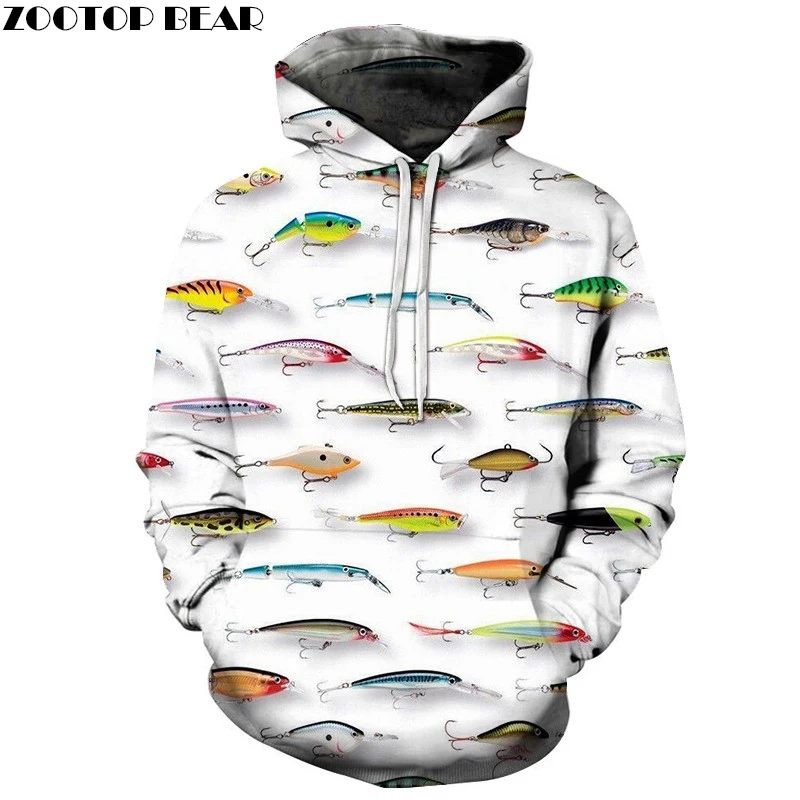 

Summmer Fishing Fish Print Hoodies 3D Men Women Tracksuits Sweatshirt Drop Ship Long Sleeve Pullover ZOOTOP BEAR Brand