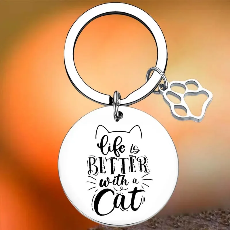 Горячий брелок для ключей с котом брелки любителей кошек подвеска домашних