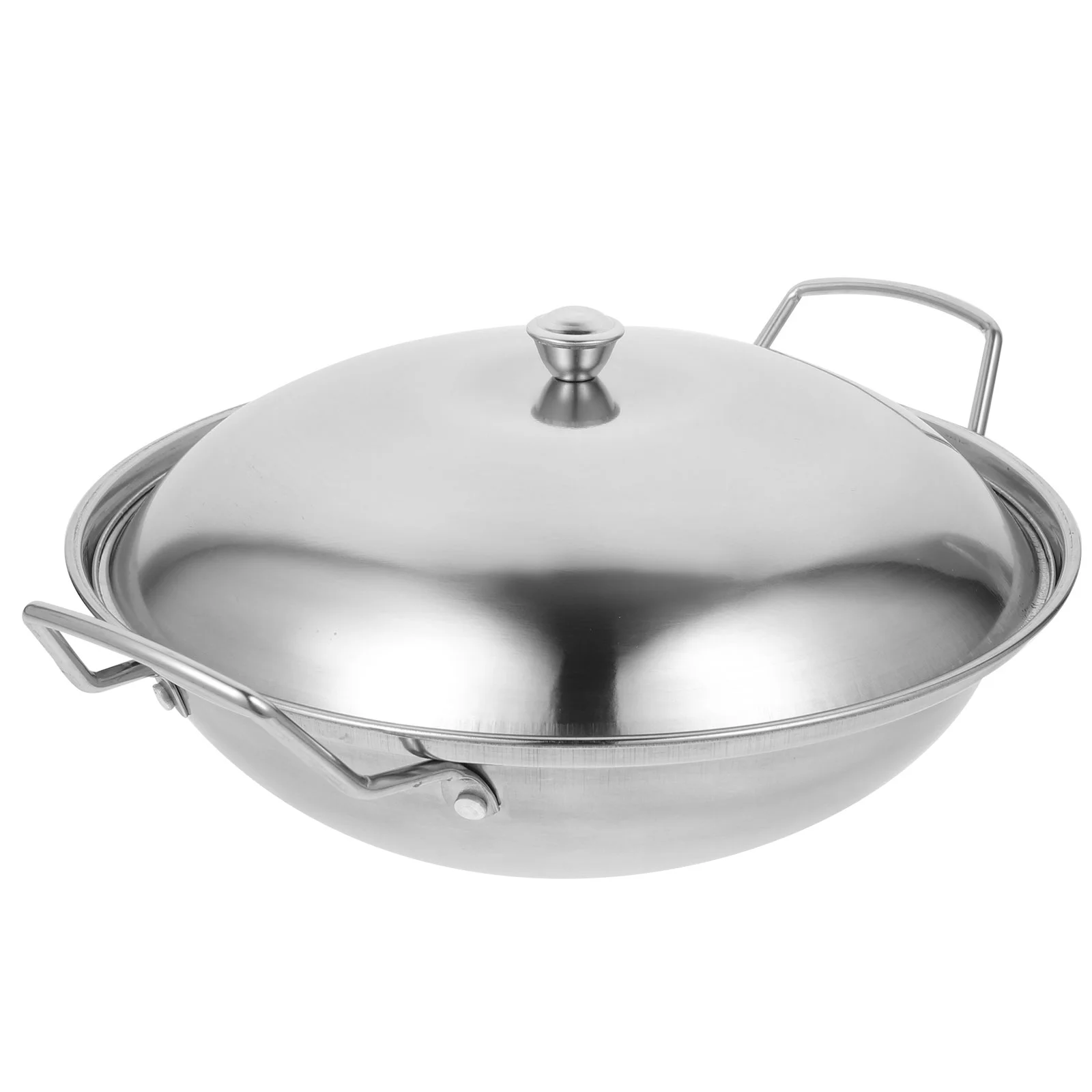 

Pot Stove Lid Shabu Hot Thickened Stainless Steel Stir Fry Pan Kitchen Cookware Cooking Woks