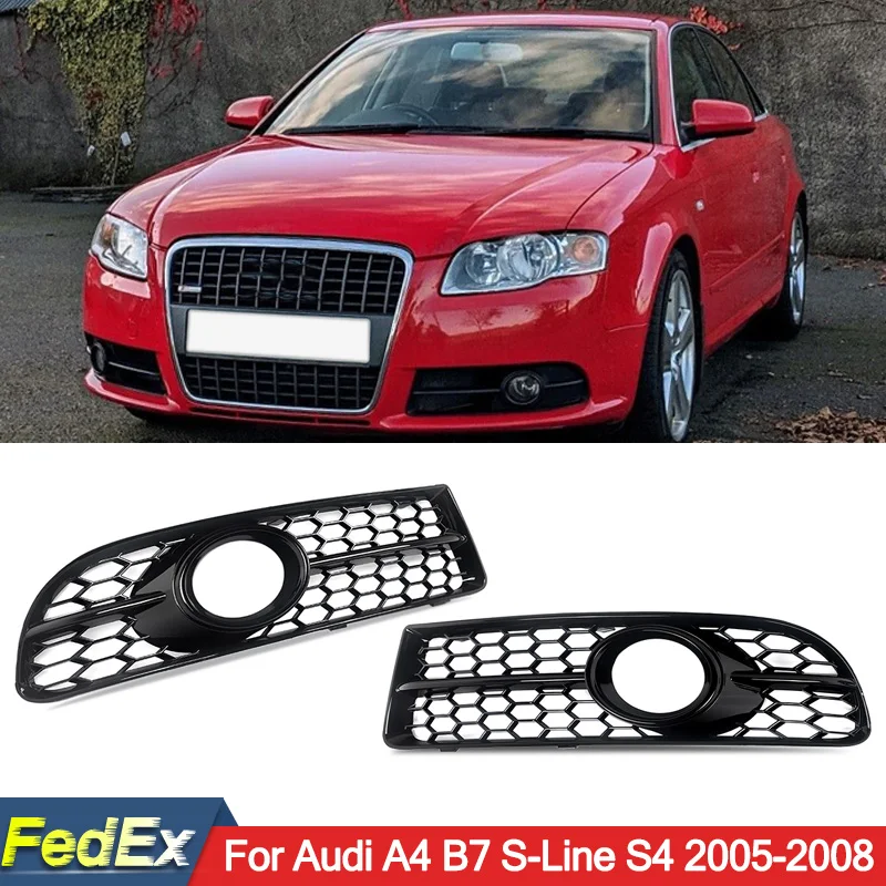 MAGICKIT пара противотуманная зеркальная решетка глянцевый черный подходит для Audi A4