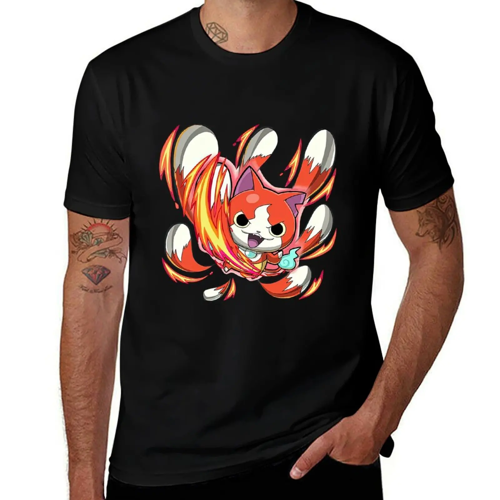 Фото Симпатичная футболка Yokai Watch, спортивный топ с короткими рукавами, спортивный крой №1