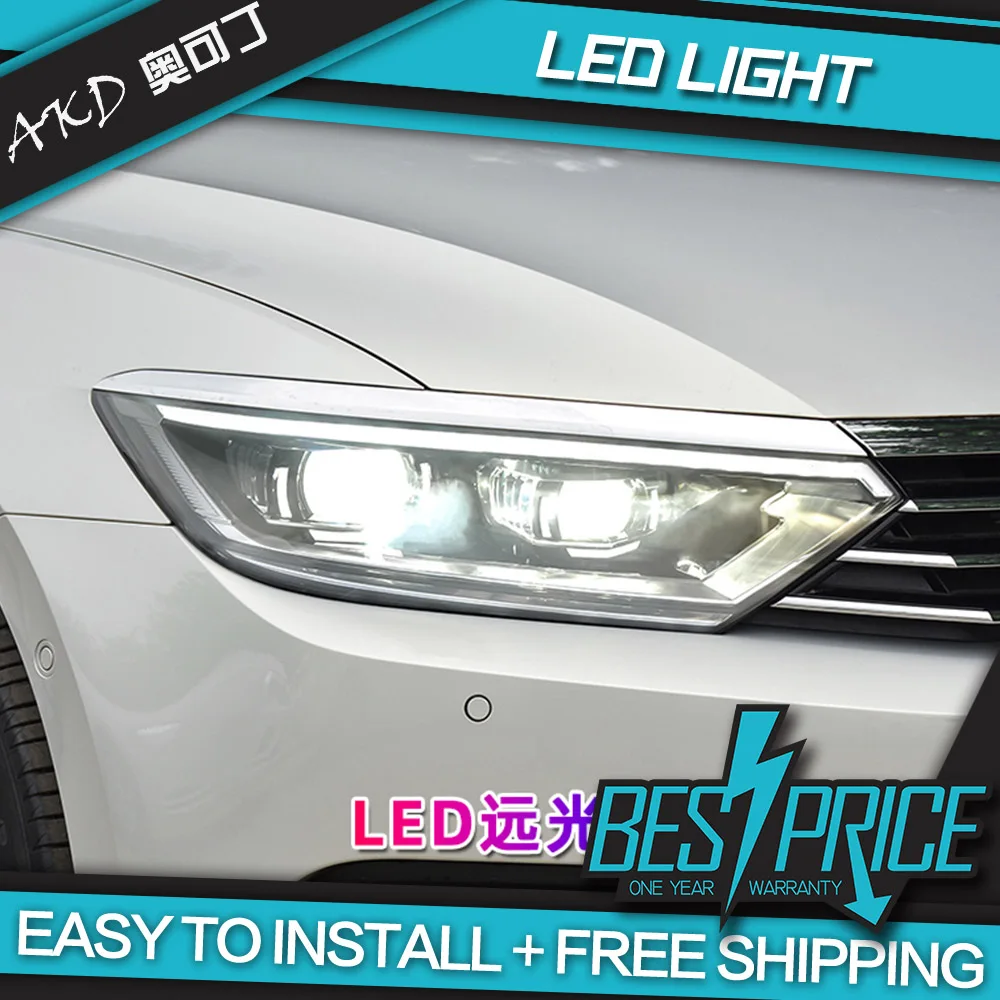 

AKD Car Styling Head Lamp for VW Passat B8 LED Headlight 2015-2019 Magotan Headlight DRL Hid Head Lamp Angel Eye Bi Xenon Beam