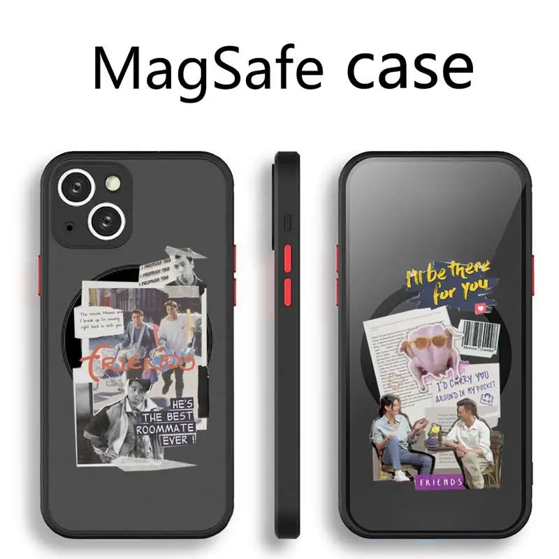 

Central Perk Friends Phone Case Transparent Magsafe Magnetic Magnet For iPhone 13 12 11 Pro Max Mini Wireless Charging Cover