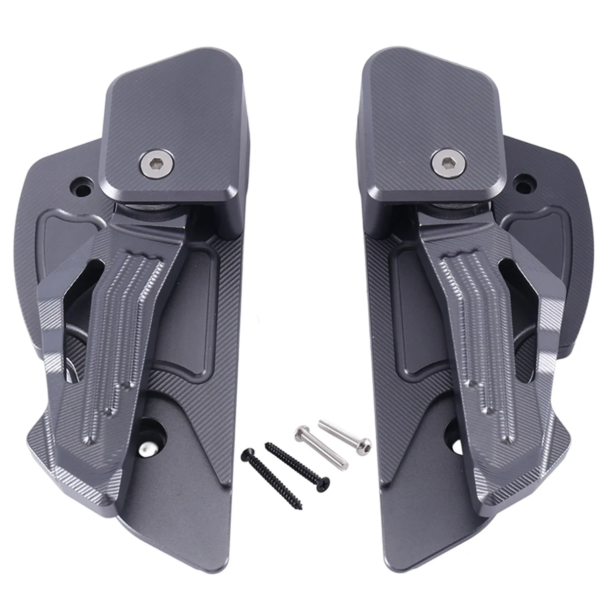 

Motorcycle Foldable Rear Passenger Footpegs Extention Foot Pedal Footrests for Vespa Primavera Sprint 125 150(Titanium)