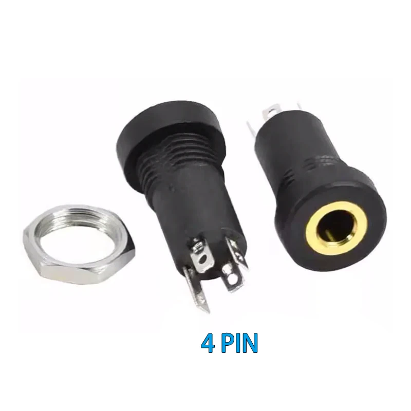 

10 шт./компл. PJ-392 392A 3,5 мм 3-контактный 4-контактный аудиоразъем для наушников PJ-392A стерео гнездо с винтом