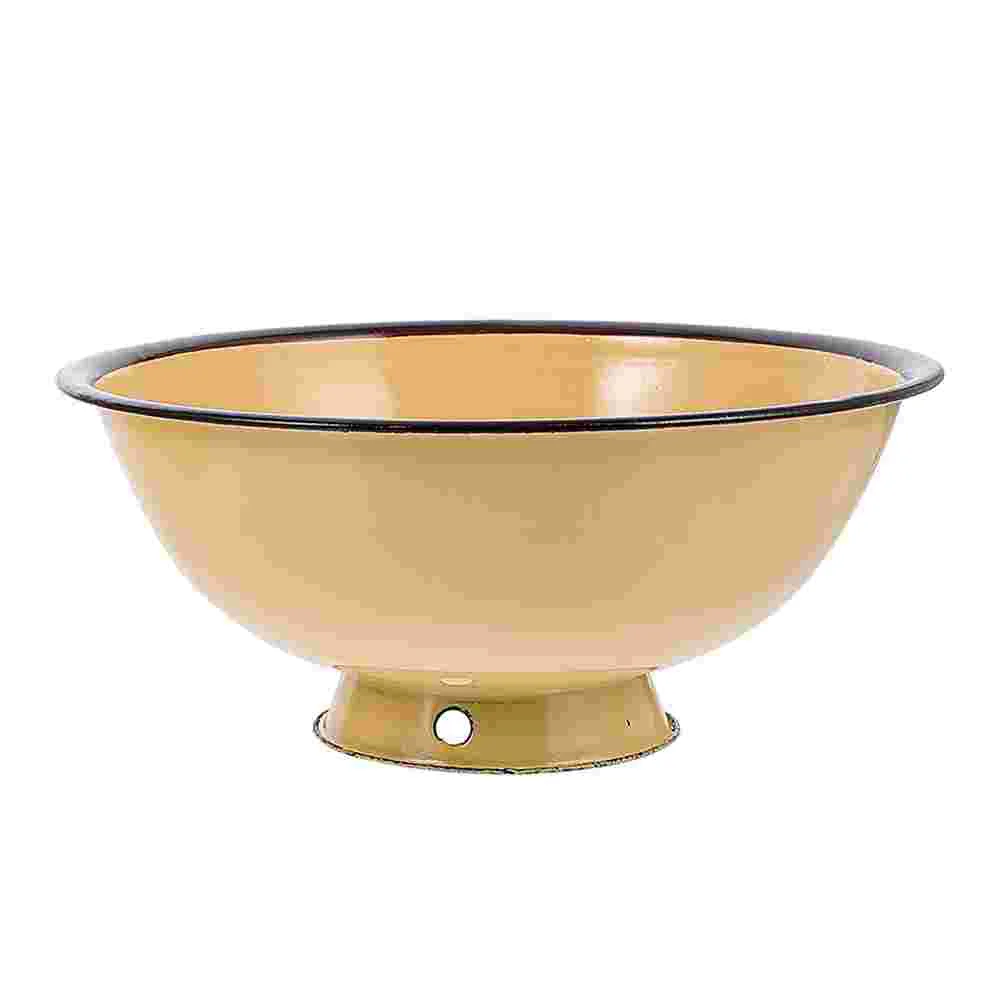 

Retro Enamel Bowl Creative Noodle Bowl Household Food Bowl Multiuse Rice Bowl for Hotel Restaurant Home