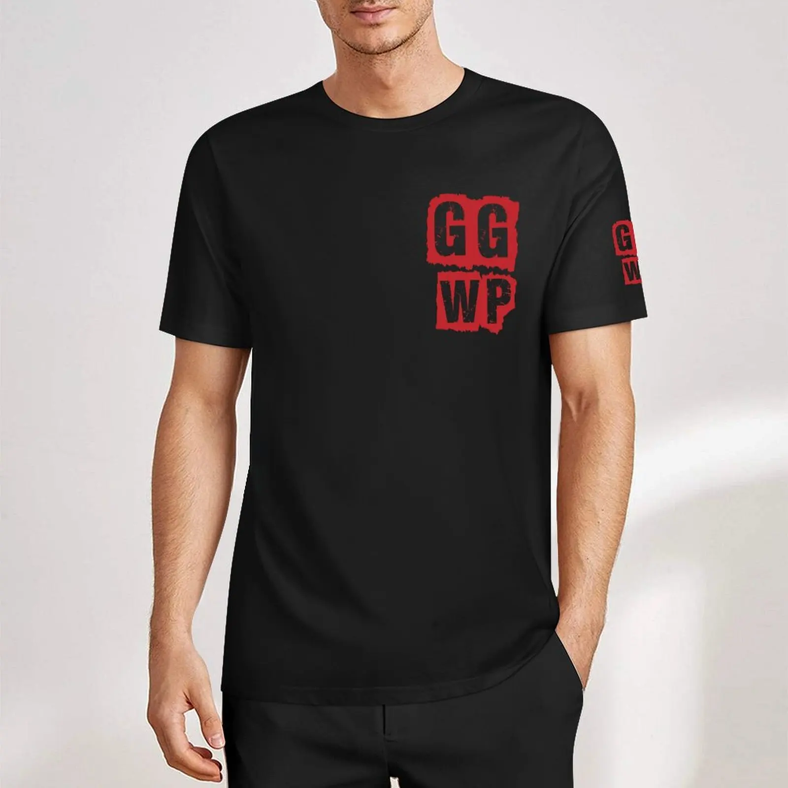GG WP Classic For Sale Round Neck Chest and Cuff T-shirt Move Tshirt Top Quality Humor Graphic Home Eur Size
