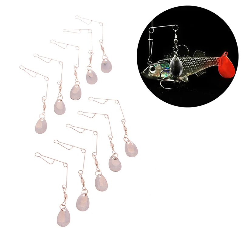 

10PCS/lot Metal Spoons Spinner Bait Simulation Bait Accessories Stainless Steel Balance Bracket Ring Silver Sequins