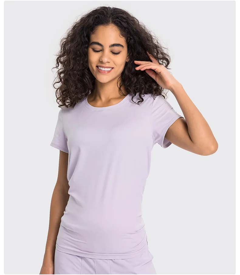 LuluWomens Clothing Gym Shirts Yoga Sport Top Outdoor Jogging Women's Short Sleeve Top Sportswear Butterfly Bandage T-shirts