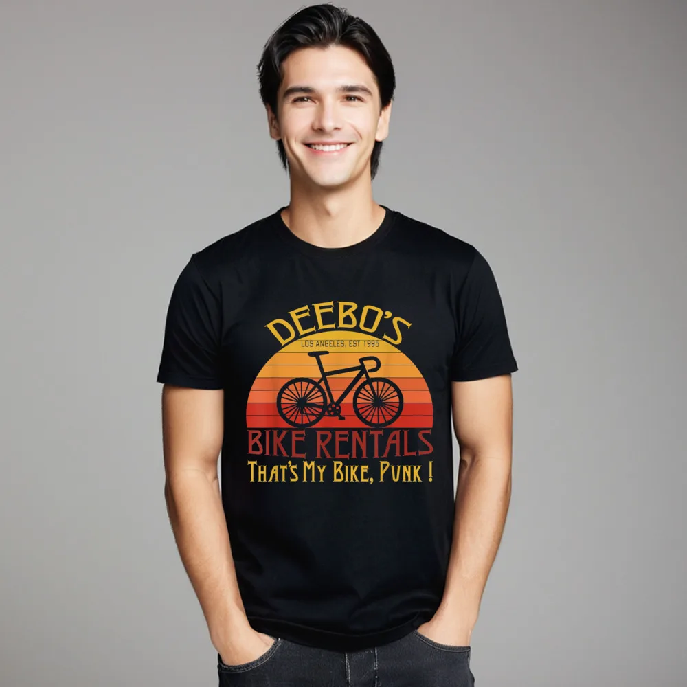 Tees Deebos Bike Rentals vintage T Shirts Mother Day Funny Normal Short Sleeve Premium Cotton Crew Neck Mans T-Shirt