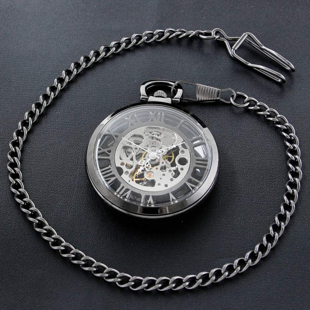 Silver Retro Mechanical Pocket Watch Special Hollow Out Design Unisex Necklace Timing Pendant Men's and Women's Pocket Watch