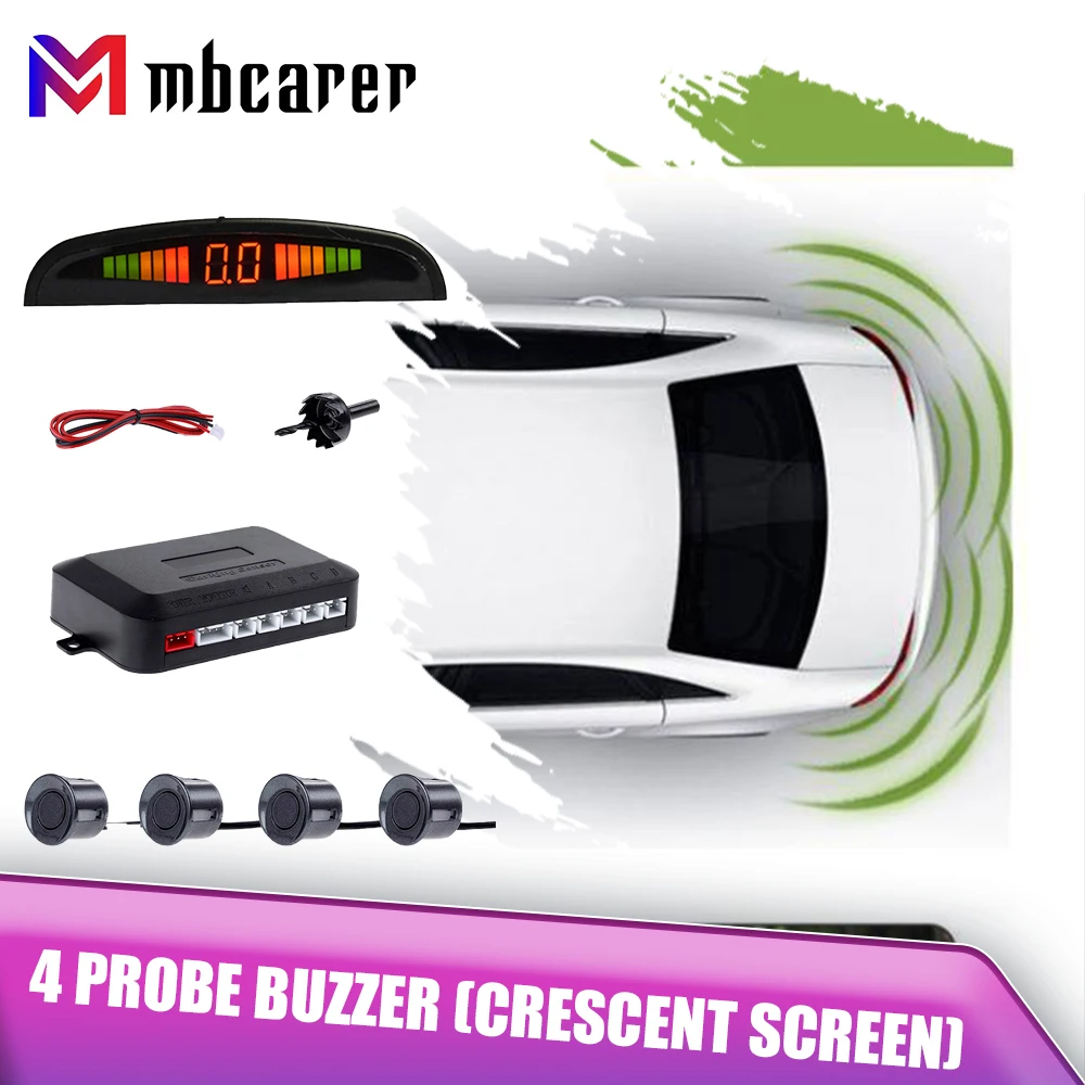 

Автомобильный зуммер, светодиодный дисплей, система датчиков парковки, 4 датчика s для детской системы детектора монитора, автомобильные аксессуары