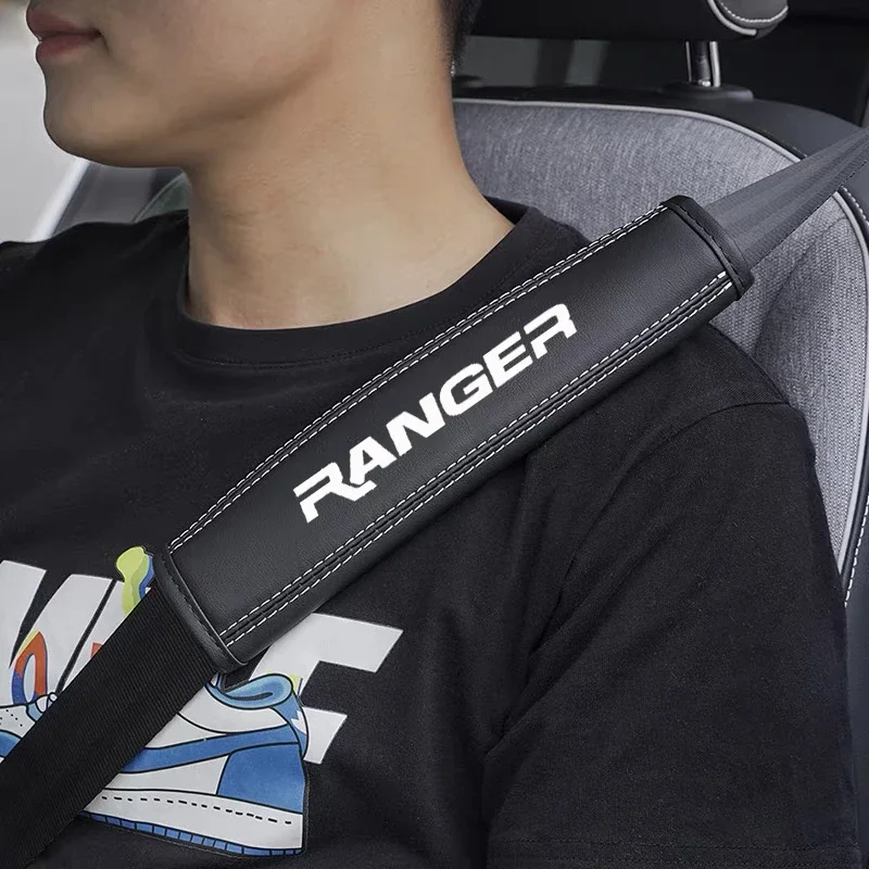 Наплечные накладки из кожи наппа для ремня безопасности защитные Ford Ranger Focus Mk2 Mk3
