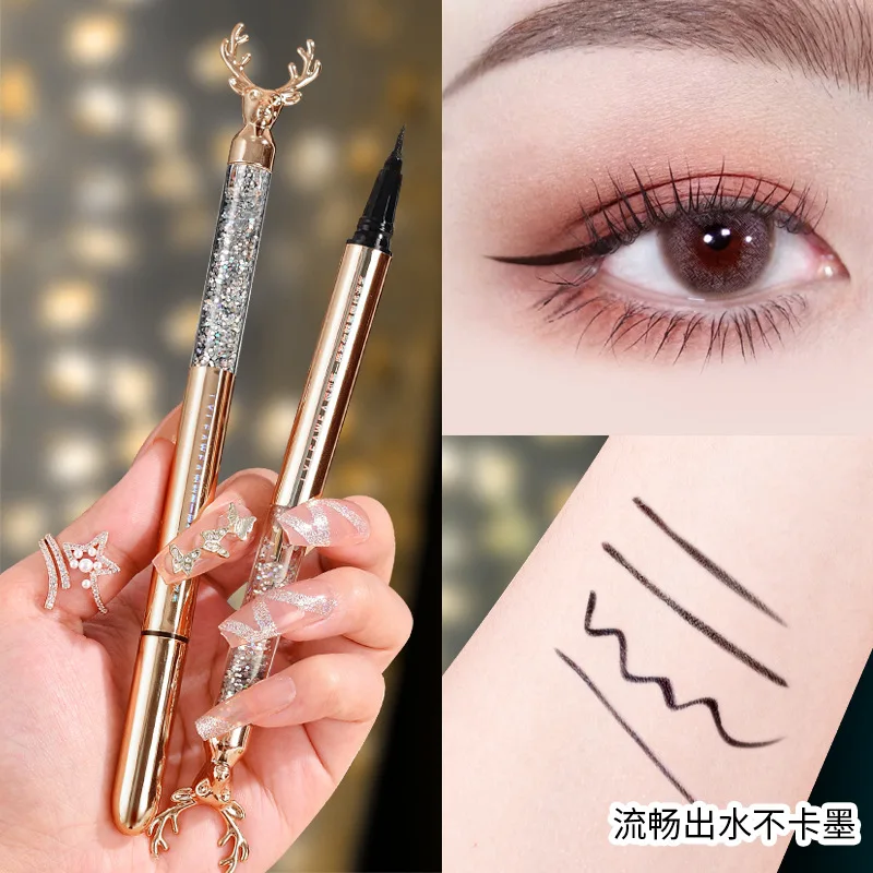 

Yilu Has Your Charm Black Eyeliner Liquid Pen Is Waterproof and Long-lasting Beginner's New Makeup Eyeliner Pen Fast Shipping