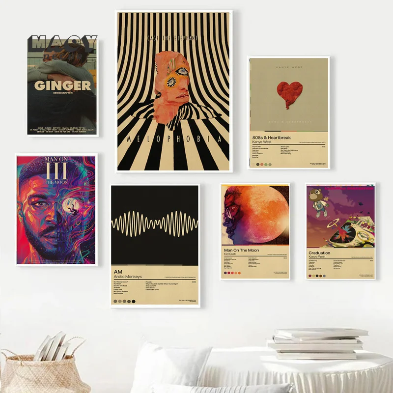 декор для комнаты pinterest украшения часы настенные Поп-музыкальный альбом Постер