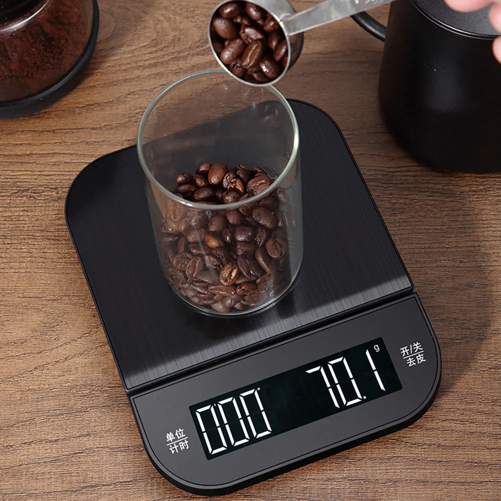 

Цифровые кухонные весы, электронные капельные весы для кофе с таймером, точные почтовые и диетические весы для приготовления пищи и выпечки...