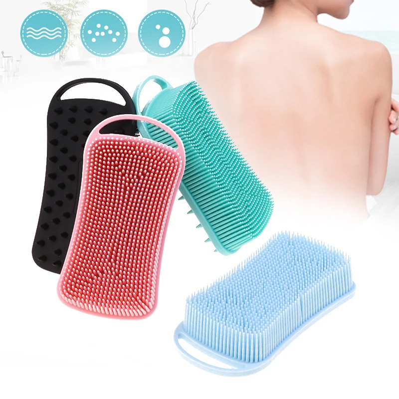 

1Pc Soft Silicone Body Brush Hook Type Bath Brush Wash Bath Shower Exfoliating Skin For Baby Bath Shampoo Brush