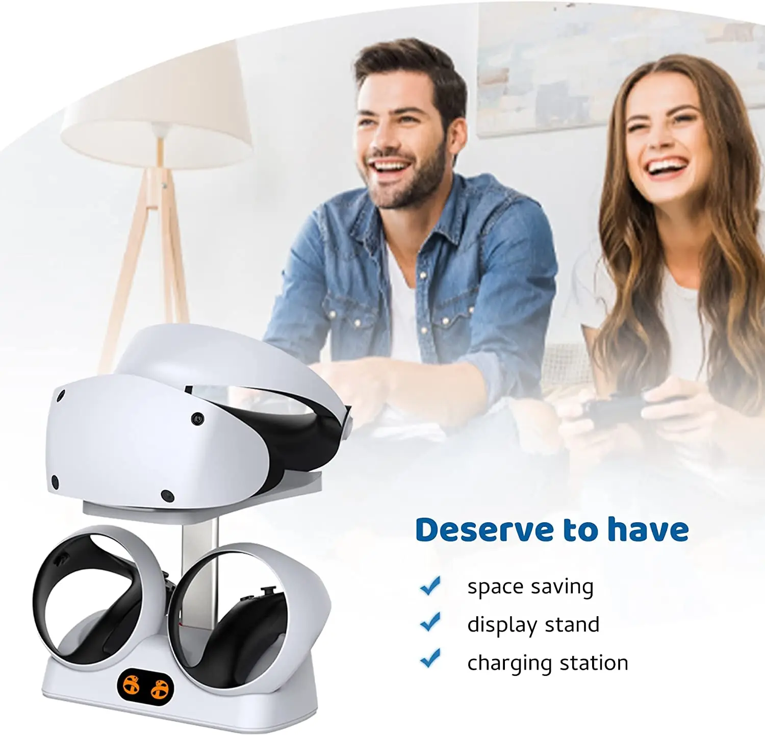 База зарядной станции для контроллера PSVR2 гарнитура VR подставка дисплея двойная