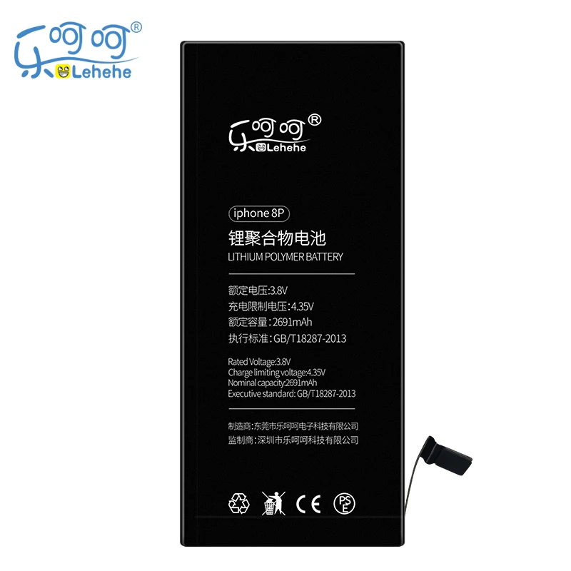 

Новый оригинальный аккумулятор LEHEHE для IPhone 8 Plus IPhone 8 Plus 0 цикл 2691 мАч Высококачественная сменная батарея с инструментами подарки