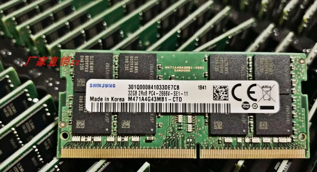 

RAM apply to Lenovo ThinkPad X1 P1 Hermit P52 P72 32G DDR4 PC4-2666 Notebook Memory Bar