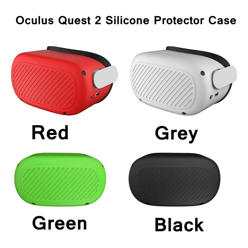 

NEW2023 VR Helmet Silicone Protective Cover for Oculus Quest 2 Scratch-Proof Protection Shell For Meta Accessories Gaming